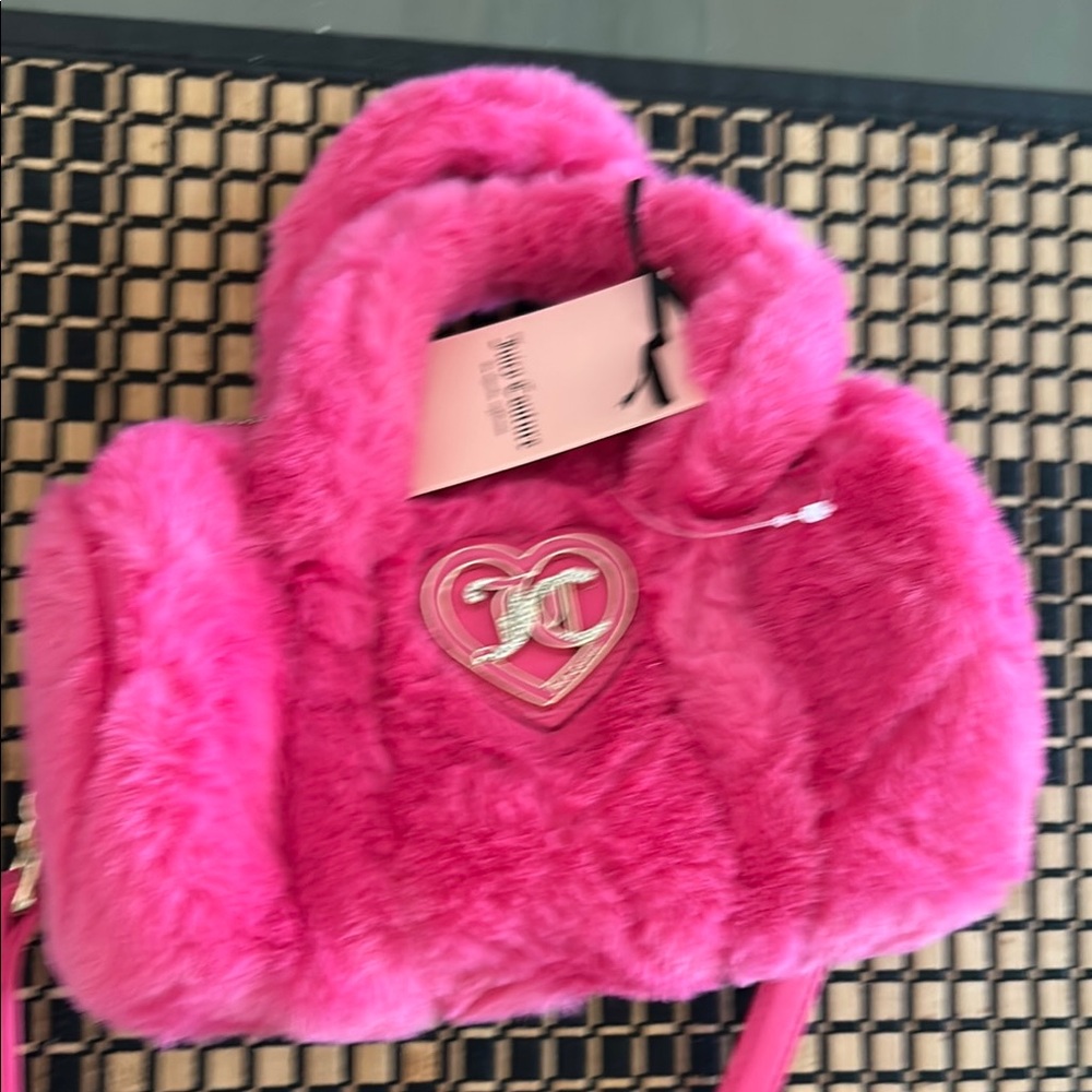 Pink Furry Kids Backpack